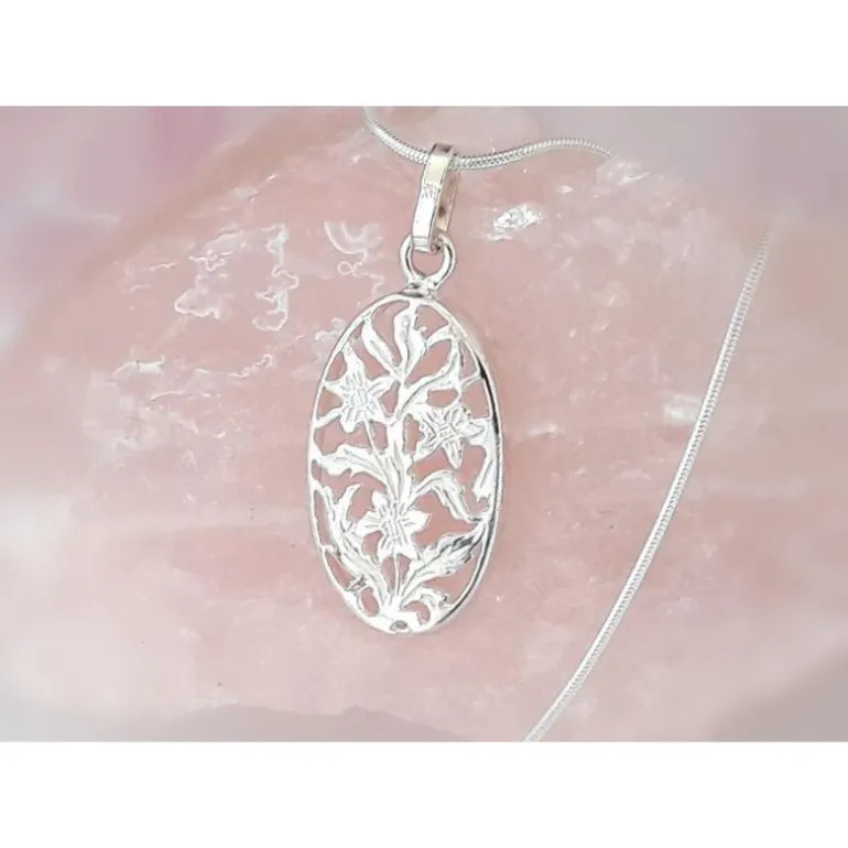 Anhänger Blumen Silber 925 Sterlingsilber su394