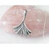 Anhänger Ginkgoblatt Silber 925 Sterlingsilber su388