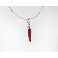 Anhänger Halsreif Koralle Silber 925 Silberschmuck kl261