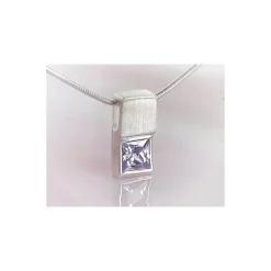 Anhänger Silber-925 Zirkonia lila Silberschmuck SP14