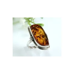 Bernstein Ring 18 mm Silber 925 HB93