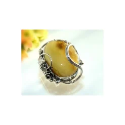Bernstein Ring 19 mm Silber 925 HC49