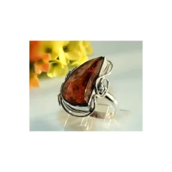 Bernstein Ring 17,5 mm Silber925 Bernsteinschmuck HC54