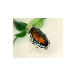 Bernstein Ring 21 mm Silber 925 CK60