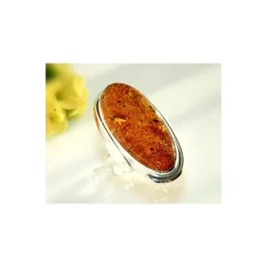 Bernstein Ring 18,5 mm Silber 925 HC45