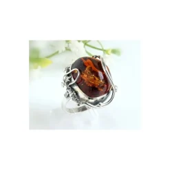 Bernstein Ring 18 mm Silber 925 HB73