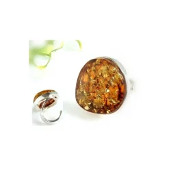 Bernstein Ring 18,5 mm Silber 925 HB21