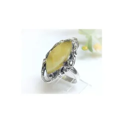 Bernstein Ring 17 mm Silber 925 HF123a