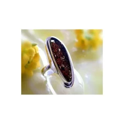 Bernstein Ring Silber 925 17 mm Bernsteinschmuck BU85