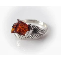 Bernstein Ring Silber 925 Bernsteinschmuck (BN99)