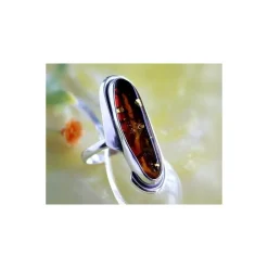 Bernstein Ring Silber 925 20 mm Bernsteinschmuck BK56