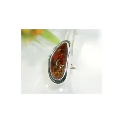 Bernstein Ring Silber 925 Bernsteinschmuck 17 mm BN48