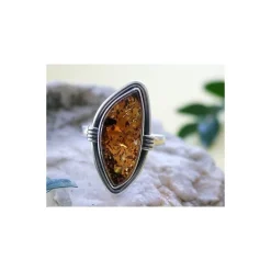 Bernstein Ring Silber 925 Bernsteinschmuck 20 mm BN08
