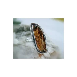 Bernstein Ring Silber 925 Bernsteinschmuck 21 mm BG57