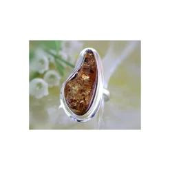 Bernstein Ring Silber 925 Bernsteinschmuck 21,5 mm BK82