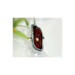 Bernstein Ring Silber 925 Bernsteinschmuck 17,5 mm BN36