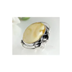 Bernstein-Ring 17 mm Silber-925 (BR113)
