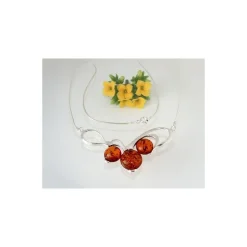 Bernsteinschmuck - Bernstein-Collier 42cm Silber-925 (CH76)