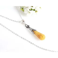 Bernsteinschmuck - Bernstein-Collier Silber-925 (BA314A)