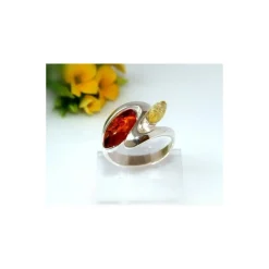 Bernsteinschmuck - Bernstein-Ring Silber-925 (CJ52)