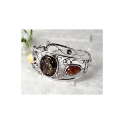Bernsteinschmuck - Bernstein-Armreif 18 cm Silber-925 (BB147)