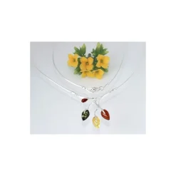 Bernsteinschmuck - Bernstein-Collier Silber-925 (CH91)
