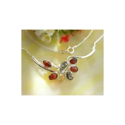 Bernsteinschmuck - Bernstein-Collier Silber-925 (BC19)
