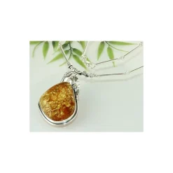 Bernsteinschmuck - Bernstein-Collier Silber 925 (CR07)