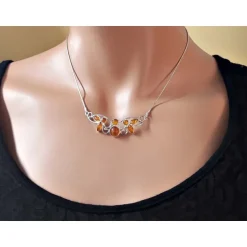 Bernsteinschmuck - Bernstein-Collier Silber-925 (DC157)