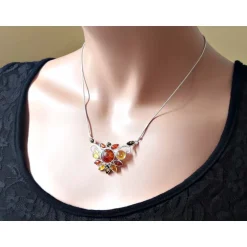 Bernsteinschmuck - Bernstein-Collier Silber-925 (BC24)