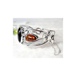 Bernsteinschmuck - Bernstein-Armreif 18 cm Silber-925 (BB128)