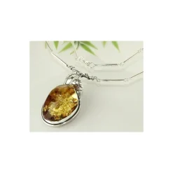Bernsteinschmuck Bernstein Collier Silber 925 CR12a