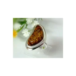 Bernsteinschmuck Bernstein Ring 19 mm Silber 925 HD19a