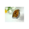 Bernsteinschmuck Bernstein Ring 18,5 mm Silber 925 HD27a
