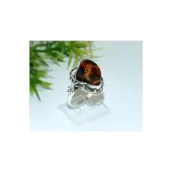 Bernsteinschmuck Bernstein Ring 18,5 mm Silber 925 HF02a