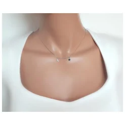 Collier Silber 925 mit Zirkonia Mond und Stern SD207