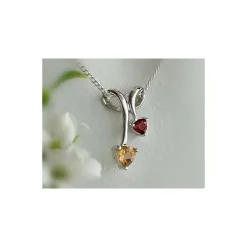 Damen Anhänger Silber-925 Multicolor Silberschmuck ES01
