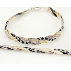 Damen Armband Silber 925 geflochten 18,5 cm sg201