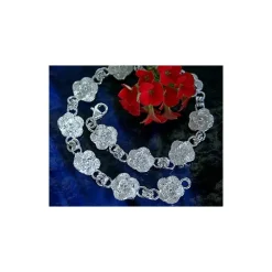 Damen Silber Armband Blumen 20,5 cm Silber-925 AL-20