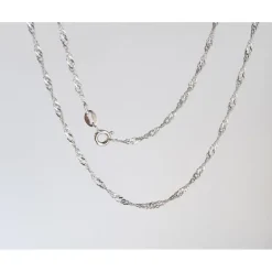 Kette Singapur Silber 45 - 60 cm Silber 925 KC198