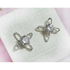 Ohrstecker Silber 925 Blumen Silberschmuck SB133