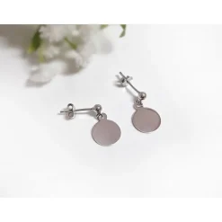 Ohrstecker Plättchen Silber 925 rhodiniert Sterlingsilber sx141