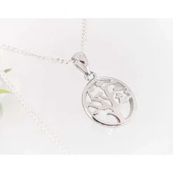 Silberschmuck - Anhänger Lebensbaum Silber-925 rhodiniert su356
