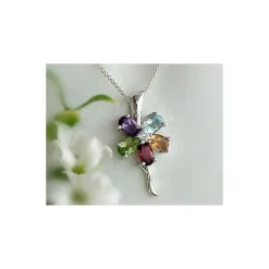 Silberschmuck - Multicolor-Anhänger Silber-925 ES19