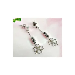Silberschmuck - Ohrstecker Kleeblatt Silber-925 (SX47)