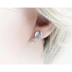 Silberschmuck - Ohrstecker Engelsflügel Silber 925 sx77