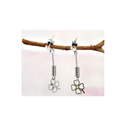 Silberschmuck - Ohrstecker Kleeblatt Silber-925 (SX47)