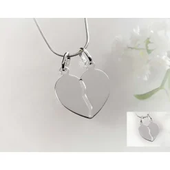 Silberschmuck Partneranhänger Herz Silber 925 SU340