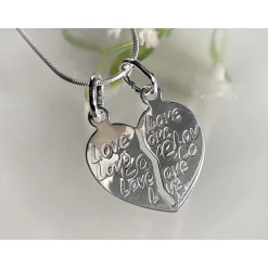 Silberschmuck Partneranhänger Herz Silber 925 SU336