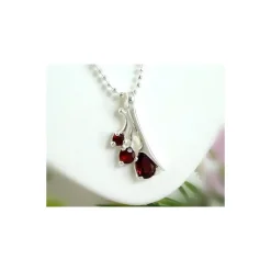 Silberschmuck Damen Anhänger Silber Zirkonia rot 925 SP81